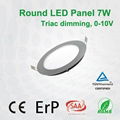 Dimmabe round 10W 600lm LED panel lamp 2