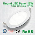 White Silver trim CE,RoHS ultra  LED Round Panel  1