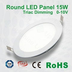 White Silver trim CE,RoHS ultra  LED Round Panel 
