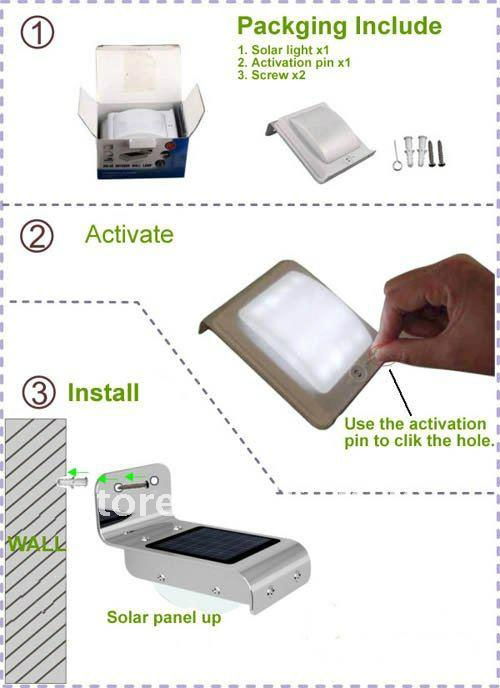 Solar LED light + Sound sensor & Motion sensor  5