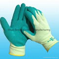 Men's green latex rubber palm coated