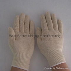 yarns knit T/C knitted safety gloves