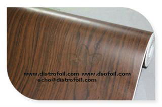 Wood grain thermal transfer foil