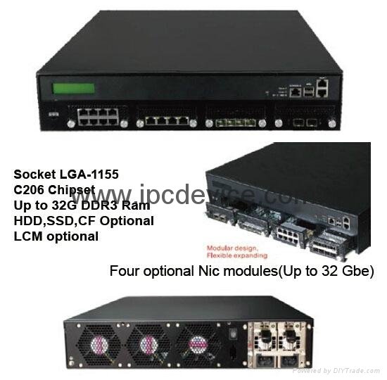 up to 32 LAN ports Network Appliance industrial firewall chassis
