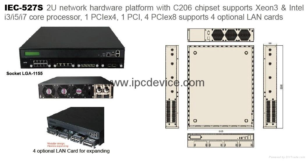 up to 32 LAN ports Network Appliance industrial firewall chassis 2