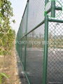 Assembled sports fence 