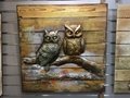 Moden Decorative 3D handmade Heavy Texture iron material Oil Painting 92*92CM   5