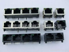 屏蔽带灯网络RJ45插座