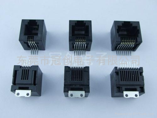 180度立式SMT直插式RJ45插座