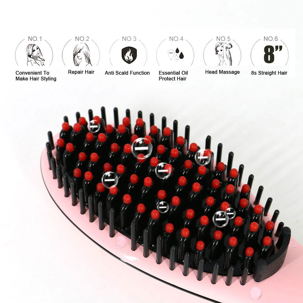 China Manufacture Best Quality LCD Hair Straightener Brush 5