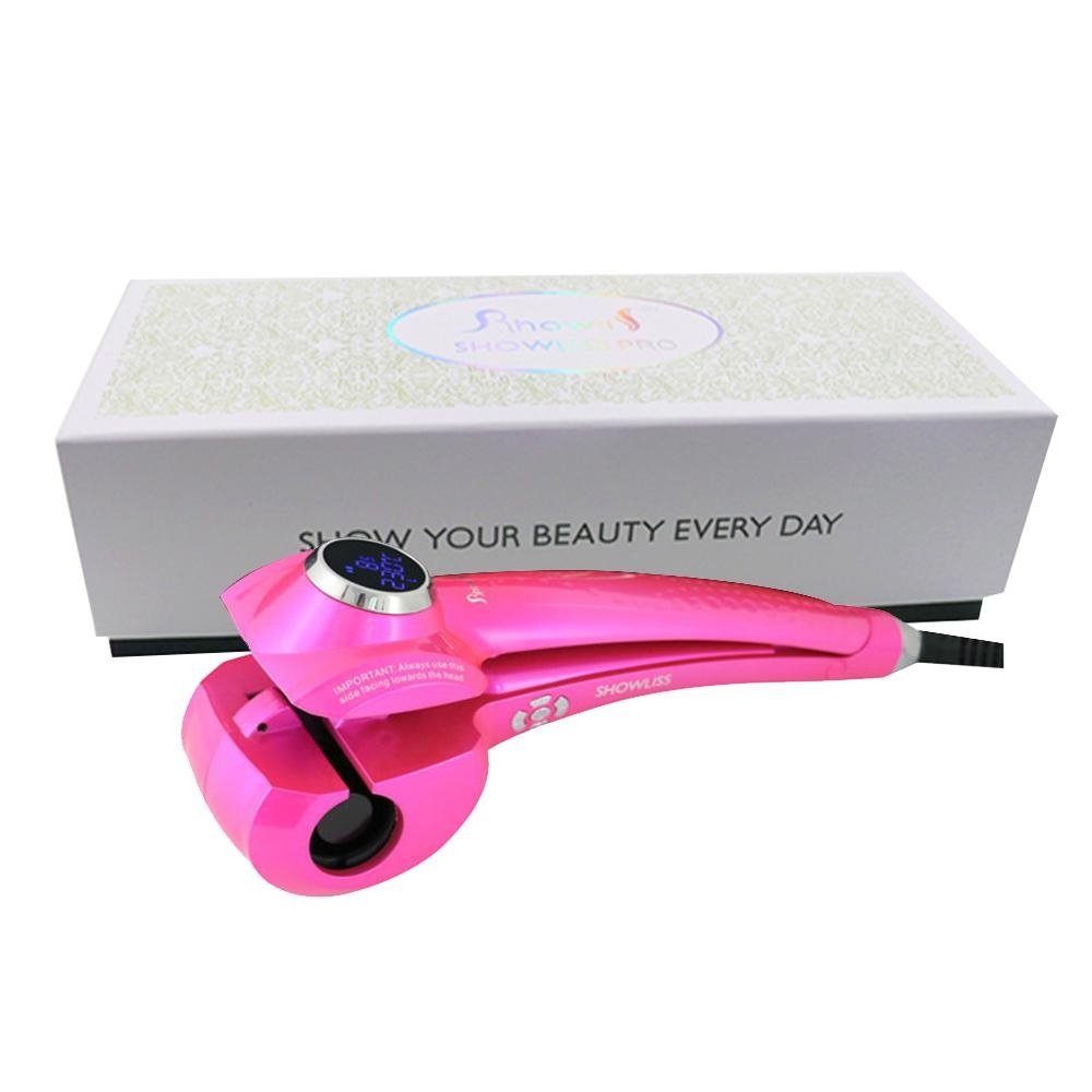 Showliss Brand Pink Color LCD Hair Curler 5