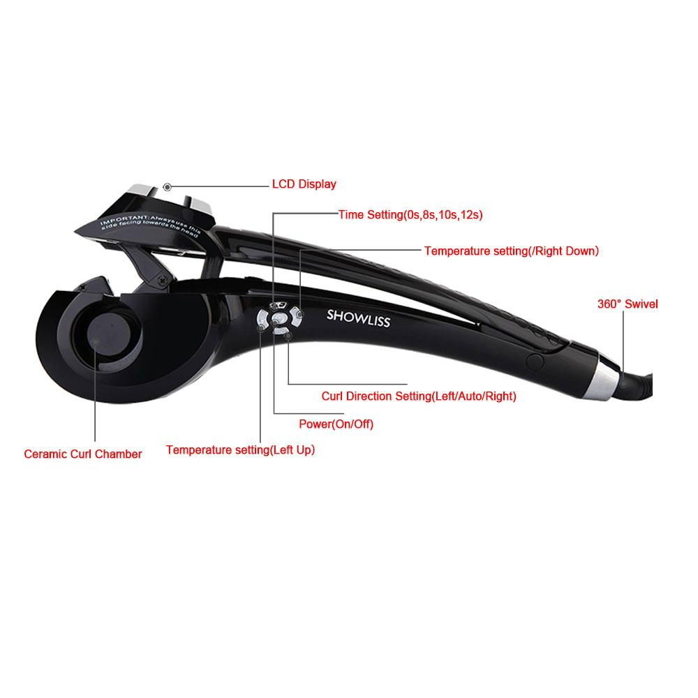 BLACK Color Top 10 Automatic Hair Curler 4