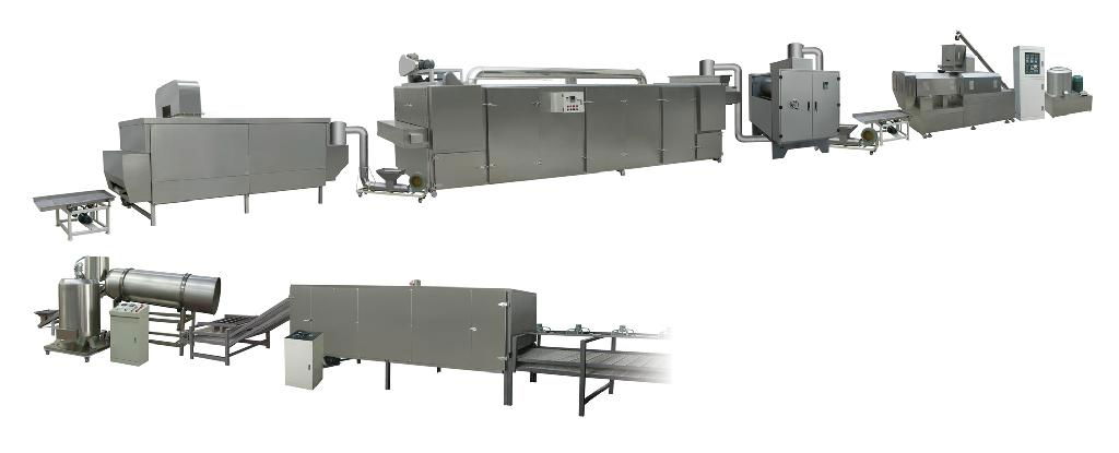 the corn flakes processing line