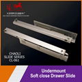 Undermount soft close slide