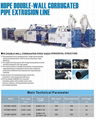 HDPE double-wall corrugated pipe extrusion line 1