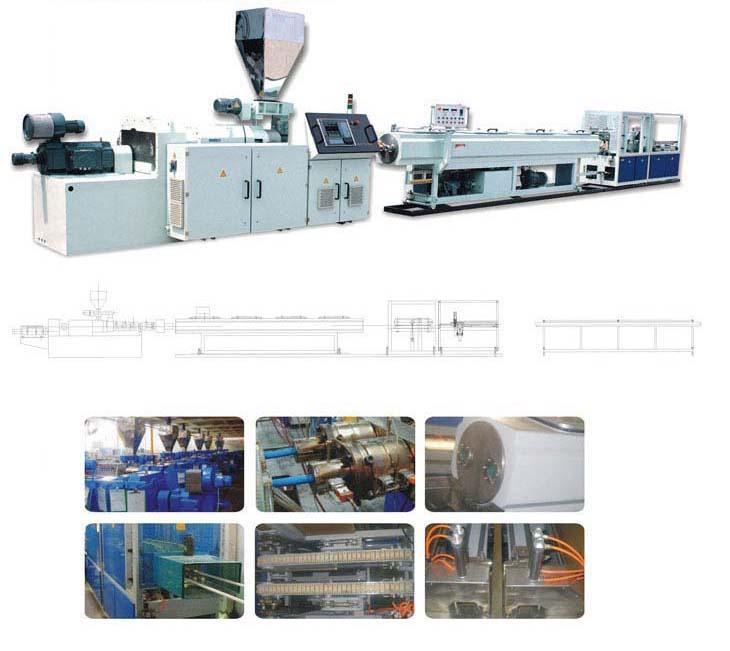  PVC twin pipe extrusion line