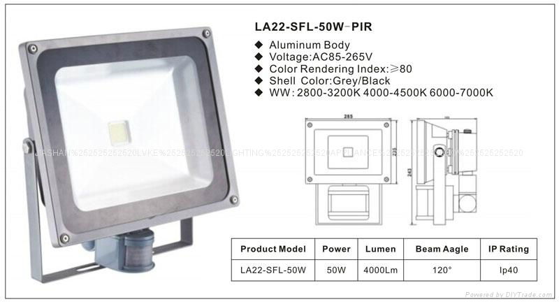 LED PIR Flood Light 10W 20W 30W 50W 5