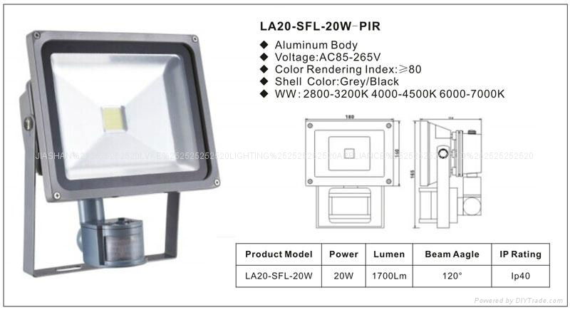 LED PIR Flood Light 10W 20W 30W 50W 3