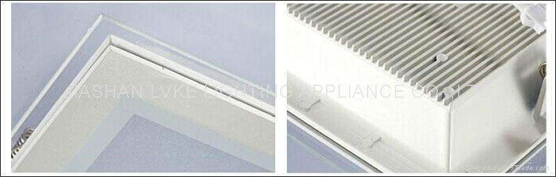 LED Glass Square Panel light 6W 12W 15W 4