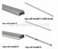 aluminum clamp roll up top rail