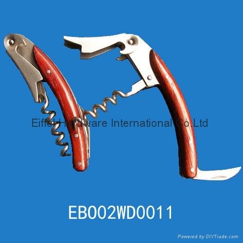 Hot sale corkscrew with wood handle 