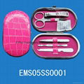 5pcs Manicure set in red case 