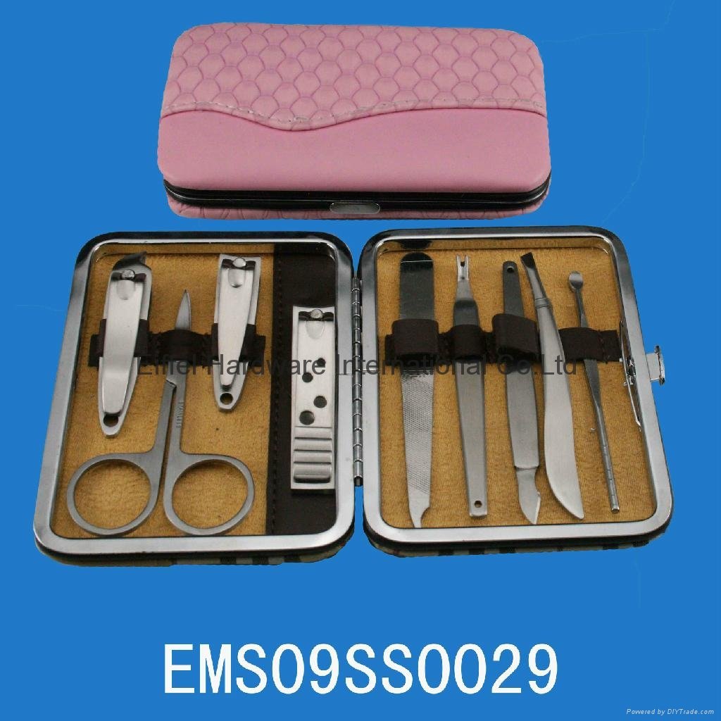 5pcs Manicure kit in red case 