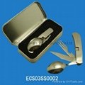 Stainless steel camping cutlery