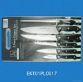 7 pcs kitchen knife set in blister card packing 