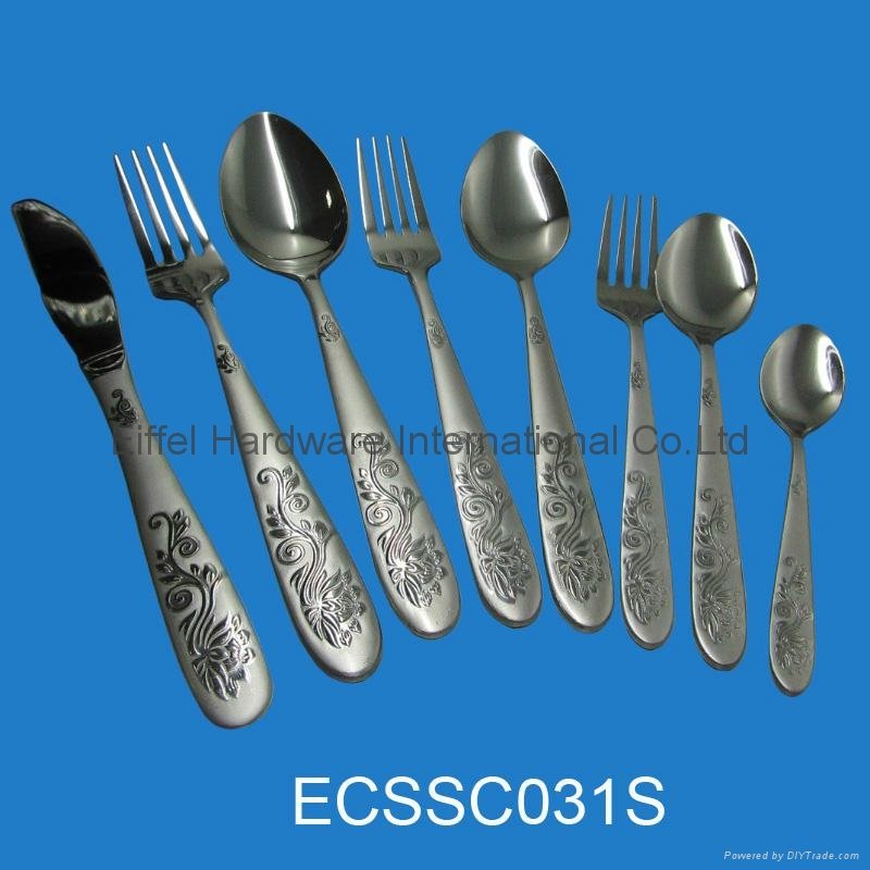 Stainless steel tableware set 
