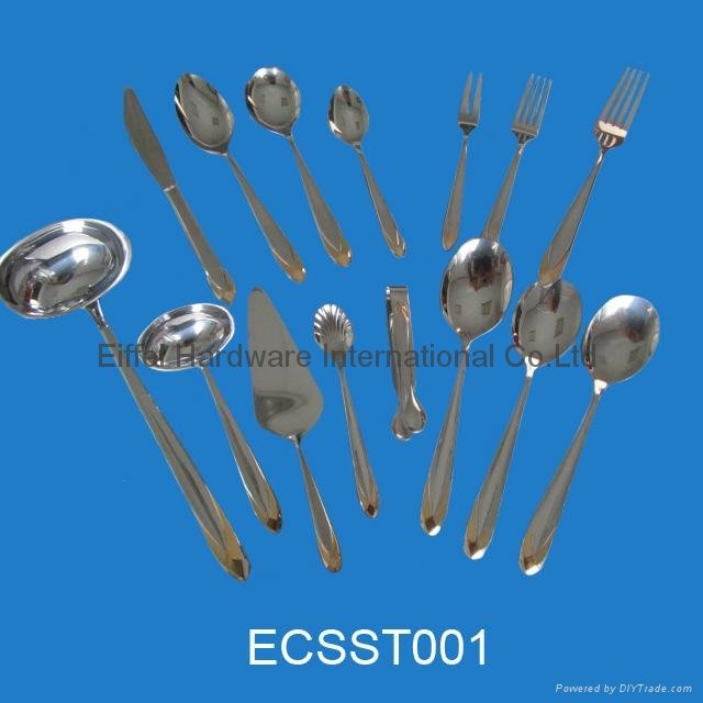 Stainless steel tableware set