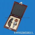 Wine set in wood box ( bottle opener /