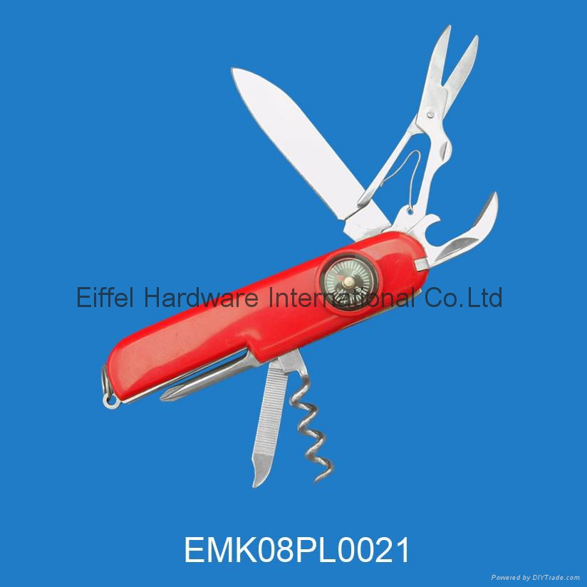 multi knife with compass