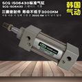 韩国DANHI丹海SCDGB32-30标准往复直线气缓冲气缸ISO6430油压气缸