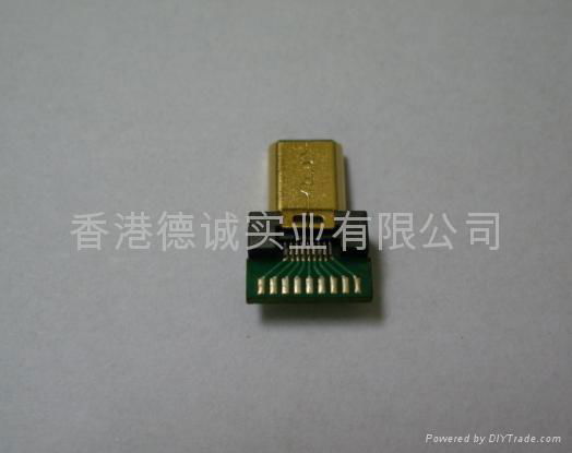Micro HDMI DTYPE帶PCB板連接器