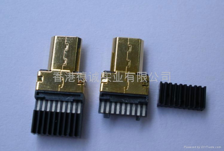 HDMI D TYPE带马口铁(Micro HDMI)连接器 2