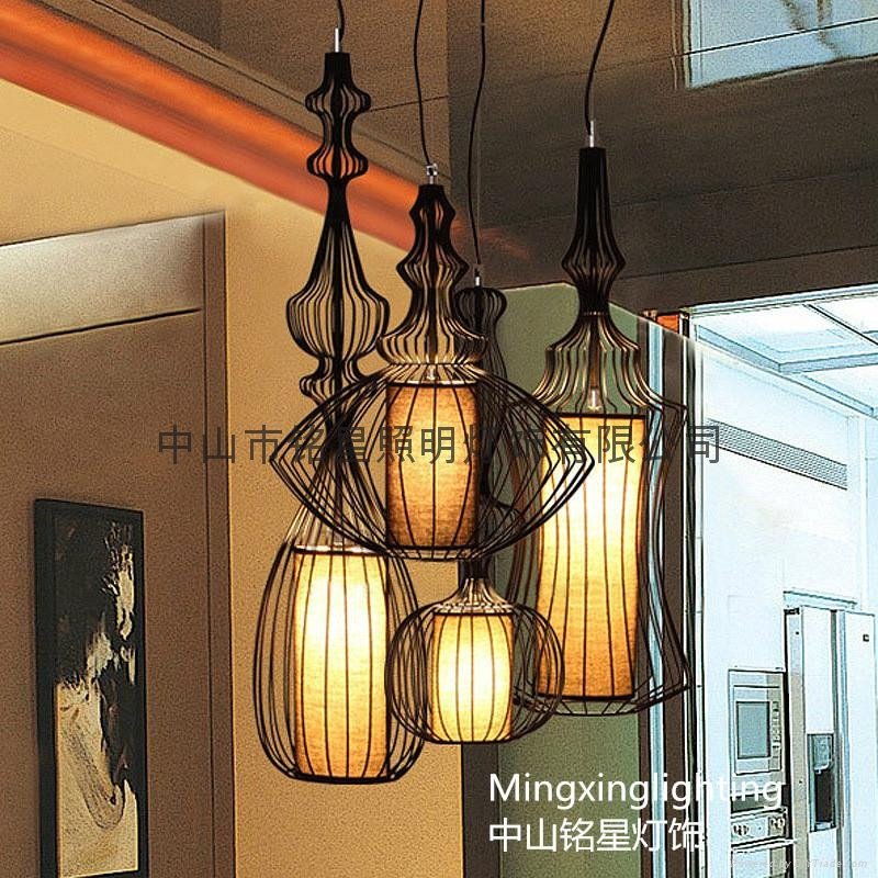 Continental Iron Birdcage jellyfish mood lighting decoration Cafe 2