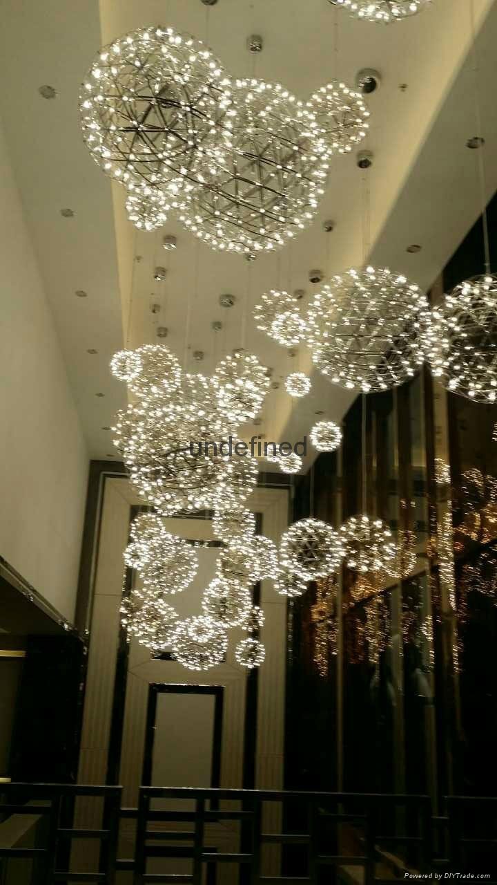 The hotel lobby atrium chandelier LED ball 4