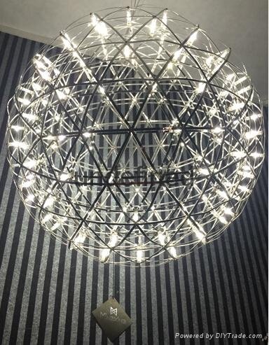The hotel lobby atrium chandelier LED ball 3