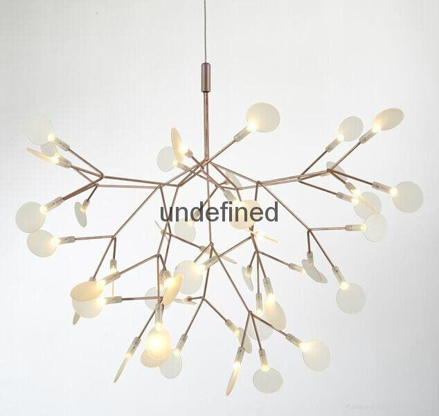 Firefly LED white leaf chandelier 4