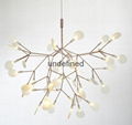 Firefly LED white leaf chandelier 4