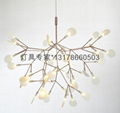 Firefly LED white leaf chandelier 2