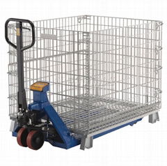 Metal folding warehouse cage