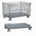 Metal folding warehouse cage