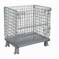 Metal folding warehouse cage