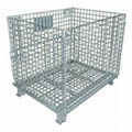 Metal folding warehouse cage