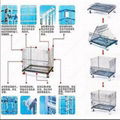 Metal folding warehouse cage