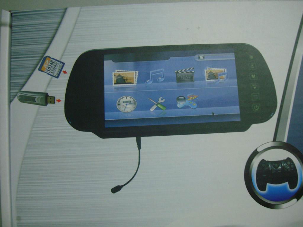 7 inch Rear-view monitor with bluetooth &without bluetooth 3