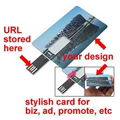 Credit card USB web key, wallet usb