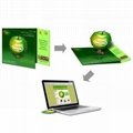 Folded paper USB web key, trifold USB webcard, URL auto launch in almost all pc